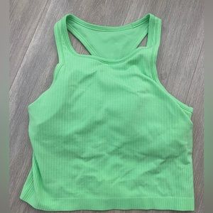 Ebb to street crop tank - scream green - size 8